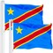 G128 2 Pack: DR Congo Congolese Flag | 3x5 Ft | Printed 150D Polyester - Indoor/Outdoor, Vibrant Colors, Brass Grommets, Quality Polyester, Much Thicker More Durable Than 100D 75D Polyester